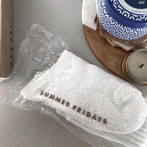 Summer Fridays branded socks